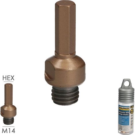 adaptador m14 a espiga taladro, adaptador amoladora a taladro
