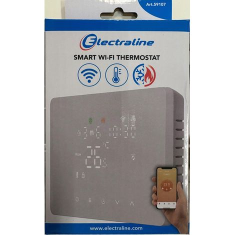 Termostato bianco wifi parete electraline - 59107 (1/2)
