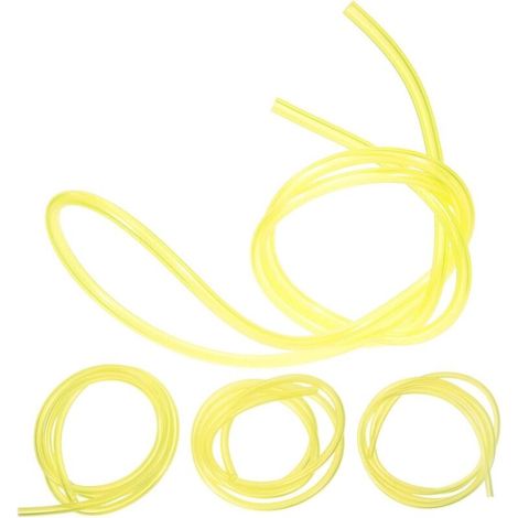 Lot de 4 Tuyaux de Conduite de Carburant en PVC Flexible Jaune 1,2 M pour Tronçonneuse, Débroussailleuse et Autres Outils à Essence, Compatible Moteurs 2 Temps Poulan et Craftsman (1/5)