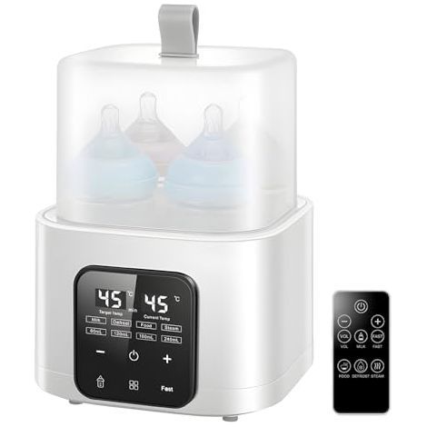 Chauffe-biberon 6 en 1 pour bébé - Avec mode constant 48 h - Contrôle précis de la température et télécommande - Convient pour 4 bouteilles de lait pour bébé (1/5)