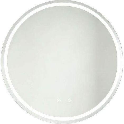 Miroir de salle de bain rond 80×80 cm avec éclairage LED, anti-buée et luminosité réglable (1/5)
