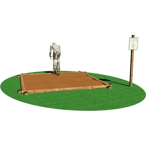 Arena di Sabbia 3201 Giochipark legno pino Ø12cm EN 1176 345x324x15h interrare
