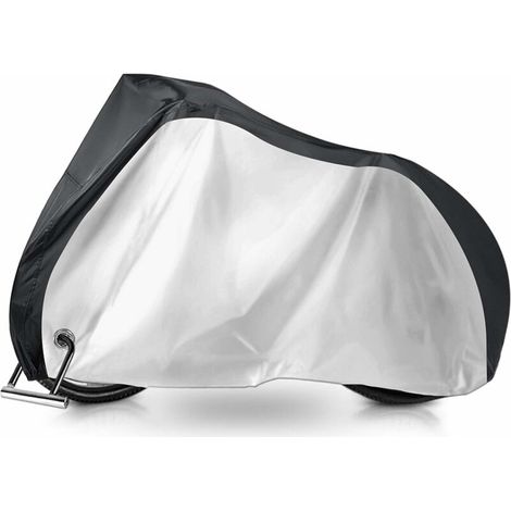 Copribicicletta FOREHILL, Copribicicletta Impermeabile, Antipolvere, Protezione UV, Copertura Antipioggia per Biciclette da Strada e Biciclette, 200x70x110cm - Argento e Nero