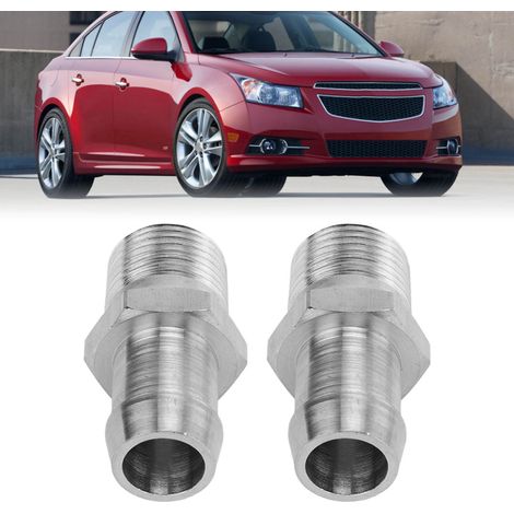 Une paire de connecteurs adaptateurs cannelés 1/2" NPT vers 5/8" est vendue pour une utilisation avec les tuyaux de chauffage du collecteur d'admission Chevrolet. (1/5)