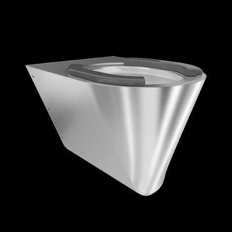 KWC T-WC, CAMPUS, Edelstahl, Wandhängend, 360x365x500 mm, Sitzbacken (1/2)