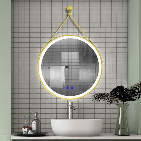 OCEAN Specchio Bagno Rotondo Da LED 60×60cm, Antiappannamento, 3 Temperature Colore (1/5)