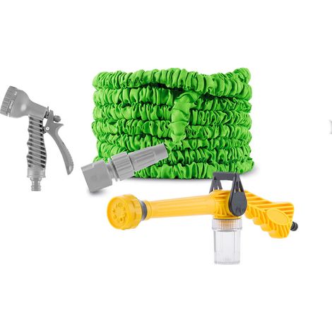 Pack Pistolet à Eau à Pression avec Réservoir 8 en 1 et Tuyau d’Arrosage Extensible InnovaGoods (1/5)