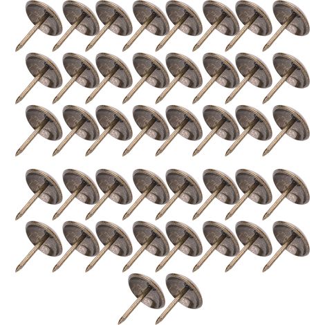 50 clous de tapissier épais, punaises, clous à tête ronde, pièces de quincaillerie décoratives (16 x 20 mm)