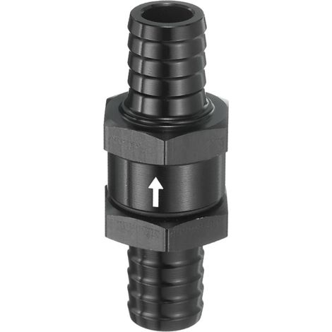 Clapet antiretour de carburant de 14 mm, antiretour à sens unique, accessoires de contrôle en alliage d'aluminium pour essence, diesel, gaz, huile, air, eau, noir (1/5)