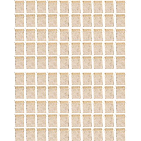 100 Sachets en Tulle Rose 6.3x4.3in avec Cordon pour Mariage, Anniversaire, Baptême, Cadeaux et Fêtes (1/5)