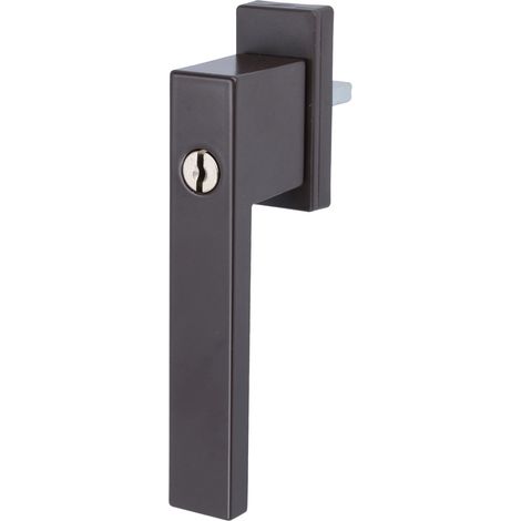 Fenstergriff Fensterolive Rasterolive Abschliessbar Einbruchschutz mit 2 Schlüssel Braun RAL8019 (1/3)