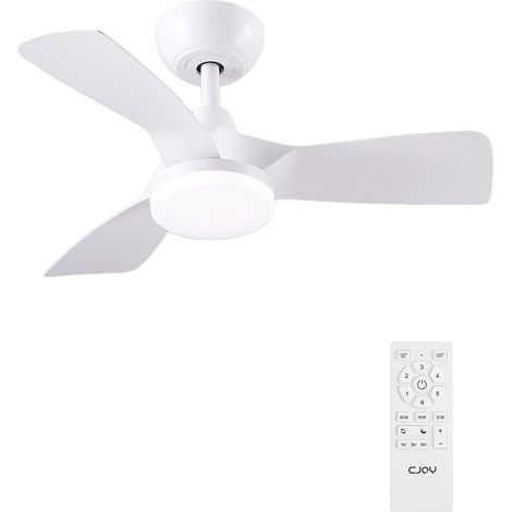 Ventilateur Plafond Blanc 81CM, Ventilateur Plafond Silencieux avec Lumiere et Telecommande, 6 Vitesses, 3CCT Dimmable, Minuterie, Réversible 3 Pales, Pour Chambre/Salon/Maison (1/5)