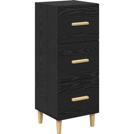 Vitrina Roble negro 34.5 x 34 x 90 cm Madera contrachapada vidaXL