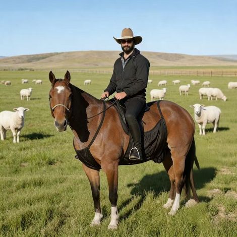 Protège-Ventre de Cheval, Drap Anti-Mouches Résistant aux Rayures, Facile à Mettre et à Enlever (1/4)