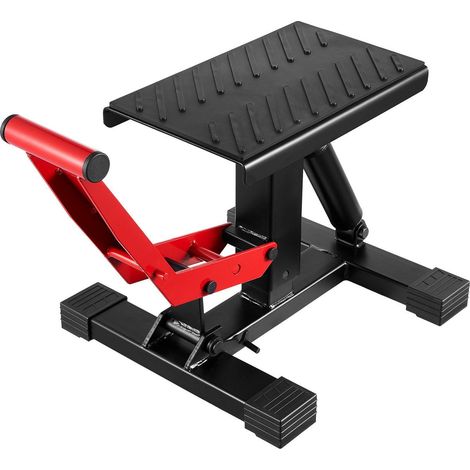 Cric de levage hydraulique pour moto tout-terrain, capacité 544 kg, réglable de 25 à 46,5 cm, idéal pour réparation et entretien. (1/5)