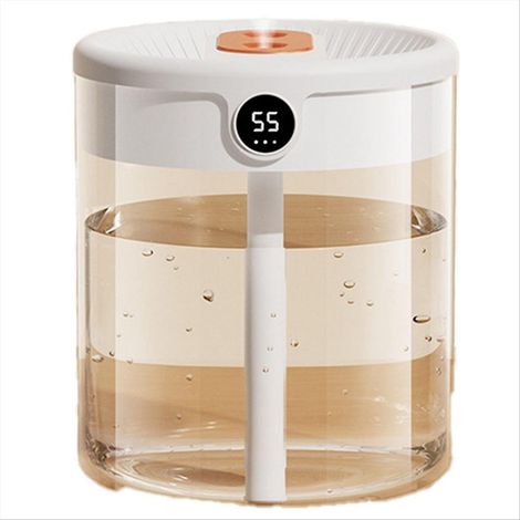 H2O Luftbefeuchter mit zwei Düsen und LCD-Feuchtigkeitsanzeige, Weiß (1/5)