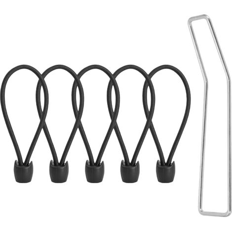 Corde de Filet de Trampoline Corde antidérapante de Remplacement 8 mm  Cordes de tente et accessoires pour trampoline en 5 pièces pour Bâche Tente Chapiteau Affiche Filet Ombrage Banderole Jardin (1/5)