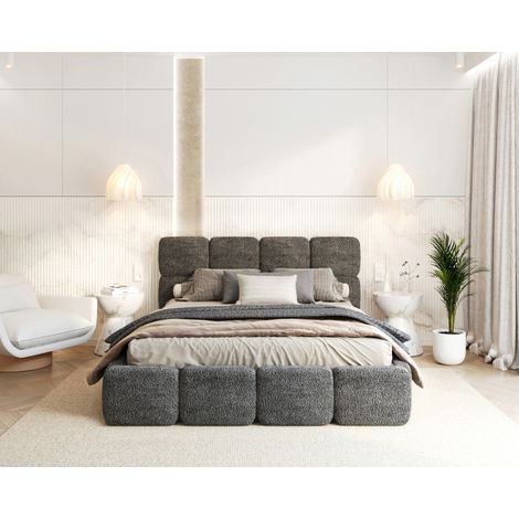 Lit coffre Delicato 160 x 200 cm avec sommier à lattes relevable Noir