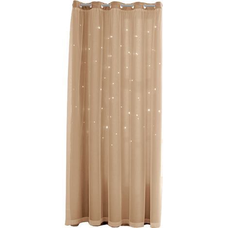Cortinas dobles con calado en forma de estrella para oscurecer las ventanas //