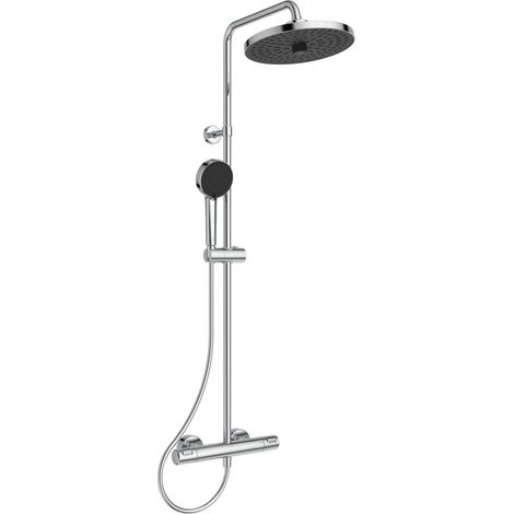 Ideal Standard CeraTherm - Set doccia termostatico, diametro 26 cm, 2 getti, cromo A7210AA