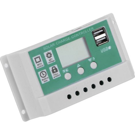 Régulateur Solaire 50A avec Écran LCD pour Panneau 12V/24V - Chargeur Intelligent (1/5)