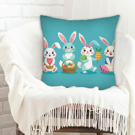 Housses de coussin en polyester résistante solide pour décoration de maison et de chambre à coucher (1/5)