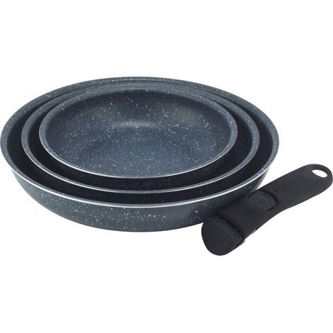 Juego de sartenes Russell Hobbs RH03293EU7 Nightfall Stone de 4 piezas con clip inteligente (1/3)