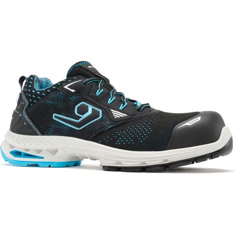 Base Sydney B1704C S1PS ESD SC LG FO SR Vegane Arbeitshalbschuhe - 46 EU - Schwarz / Hellblau