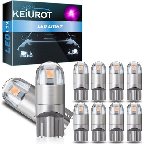Bulb W5W Led T10 led Purple 194 168 2825 Wedge Led Bulbs Car Dome Interior Map Door Light Led Bulb License Plate Bulbs DC12V 10PCS (1/5)