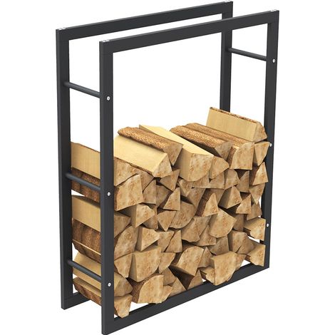 Portalegna Supporto Metallo Porta Legna Interno Legnaia Camino Stufa 100x80x25cm