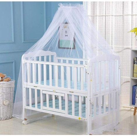 Moustiquaire bébé polyester respirante 160 cm – Dôme confortable pour lit bébé – Protection contre insectes – Installation rapide (1/5)