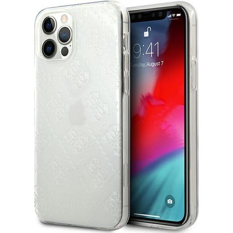 Funda rígida transparente Guess GUHCP12M3D4GTR para iPhone 12/12 Pro 6,1, 4G, colección de patrones 3D (1/5)