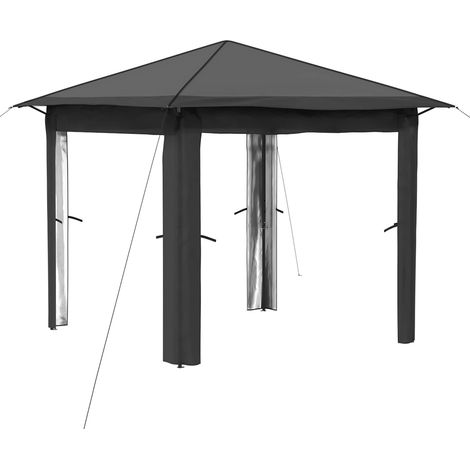 Gazebo sin Pared Lateral 2,6 x 2,6 m Gris Claro y Antracita vidaXL (1/5)