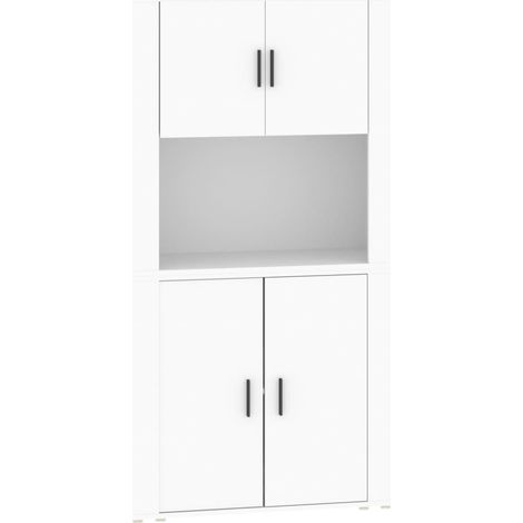 Credenza buffet cassettiera mobile contenitore organizer cucina soggiorno soggiorno legno multistrato bianco 020032781