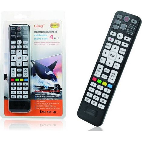 Trade Shop - EINHEITLICHE TELEKOMMAND 4IN1 URC-4504 TV DVB-T CBL SAT DVD VCR AUDIO AMP AUX LCD LED - (1/5)