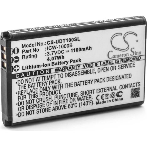 vhbw Akku Ersatz für UniData / Incom ICW-1000B, KAL523450AR für schnurlos Festnetz Telefon (1100mAh, 3,7V, Li-Ion)
