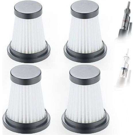 pair Lot de 4 filtres HEPA de rechange pour aspirateur sans fil pour Moosoo K12 K12 Pro K13, pour Genius Invictus One 1.0 X7 / 2.0 (1/4)