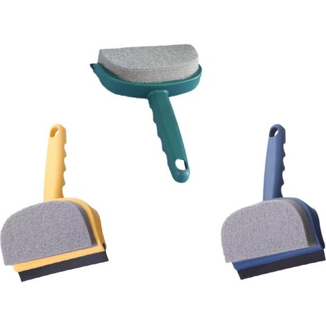 Ensemble 3 pcs multicolores comprenant une raclette, une brosse de nettoyage, une éponge et un racloir, le verre, les fenêtres et la salle de bain (1/5)