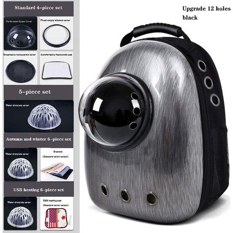 TRADE SHOP - Zaino Borsa Trasportino Gatto Cane Portatile Viaggio Design A Capsula Spaziale - (1/5)