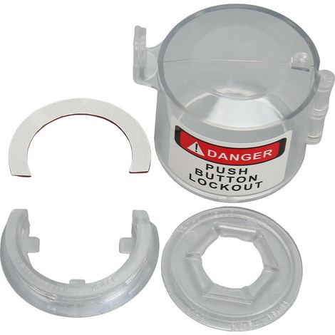 Ortviai Protecteur de Bouton Arrêt d'Urgence PC Transparent avec Anneau de Sécurité BD-D53