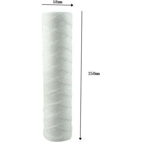Lot de 3 Cartouches Bobinée Filtre à Eau Anti Sédiments - Compatibles Filtre 10 pouces