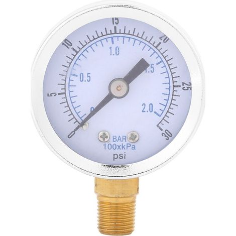 0-30psi 0-2bar Mini cadran eau huile compresseur mètre manomètre hydraulique (1/4)