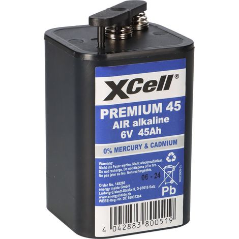24x 4R25 XCell Premium 45 Blockbatterie 6V 45Ah für Baustellenlampe (1/5)