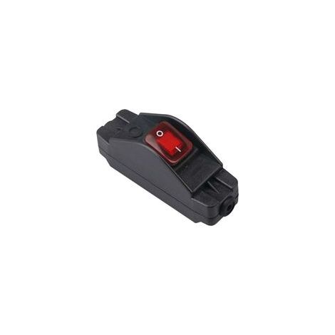 Schwarzer, wasserdichter Schalter (IP65), 30 A, 220 V – Robuster Mechanismus aus PA66 – LED-Anzeige – Abmessungen: 11,4 x 3,5 cm (1/5)