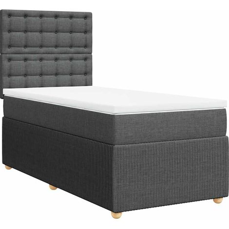 Maison Exclusive - Boxspringbett mit Matratze Dunkelgrau 80x200 c