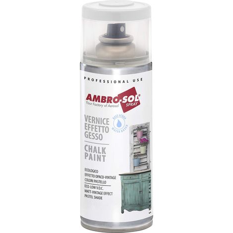 Vernis Peinture Effet Plâtre à Base d’Eau avec Effet Ultra Mat pour Usage Intérieur et Extérieur Aérosol En Fer-Blanc Recyclable 400 ml Blanc Crème (1/5)