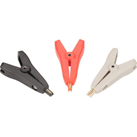 Pinces crocodiles plaquées cuivre P2005 pour mesure LCR Kelvin 10 A (1/5)