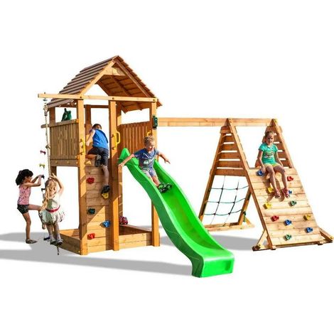 Parco giochi per bambini in legno Fungoo FORTRESS Spider (1/5)