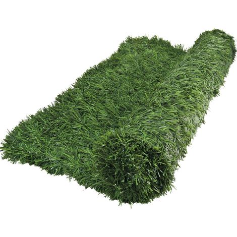 Werka Pro – Haie artificielle verte 2 x 3m – Acier et PVC – 30 brins verticaux par mètre – Pour espaces extérieurs - PRO 2 X