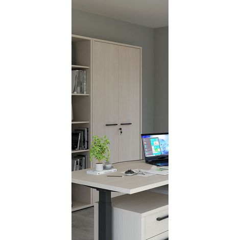 Armoire haute de bureau contemporaine chêne clair Lexos (1/5)